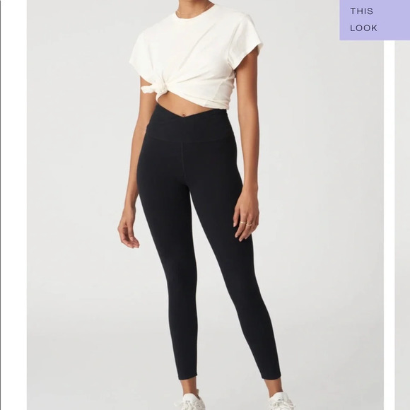 NWT Sincerely Jules for Bandier The Rue Crossover Lifestyle Legging in Black - Picture 8 of 14